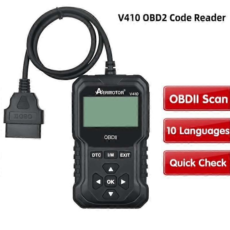 El escáner original V410 OBD2 más nuevo lector de código OBD y herramientas de escaneo Mecánico profesional de escáner de diagnóstico de motor de automóvil para todos los coches de protocolo OBDII