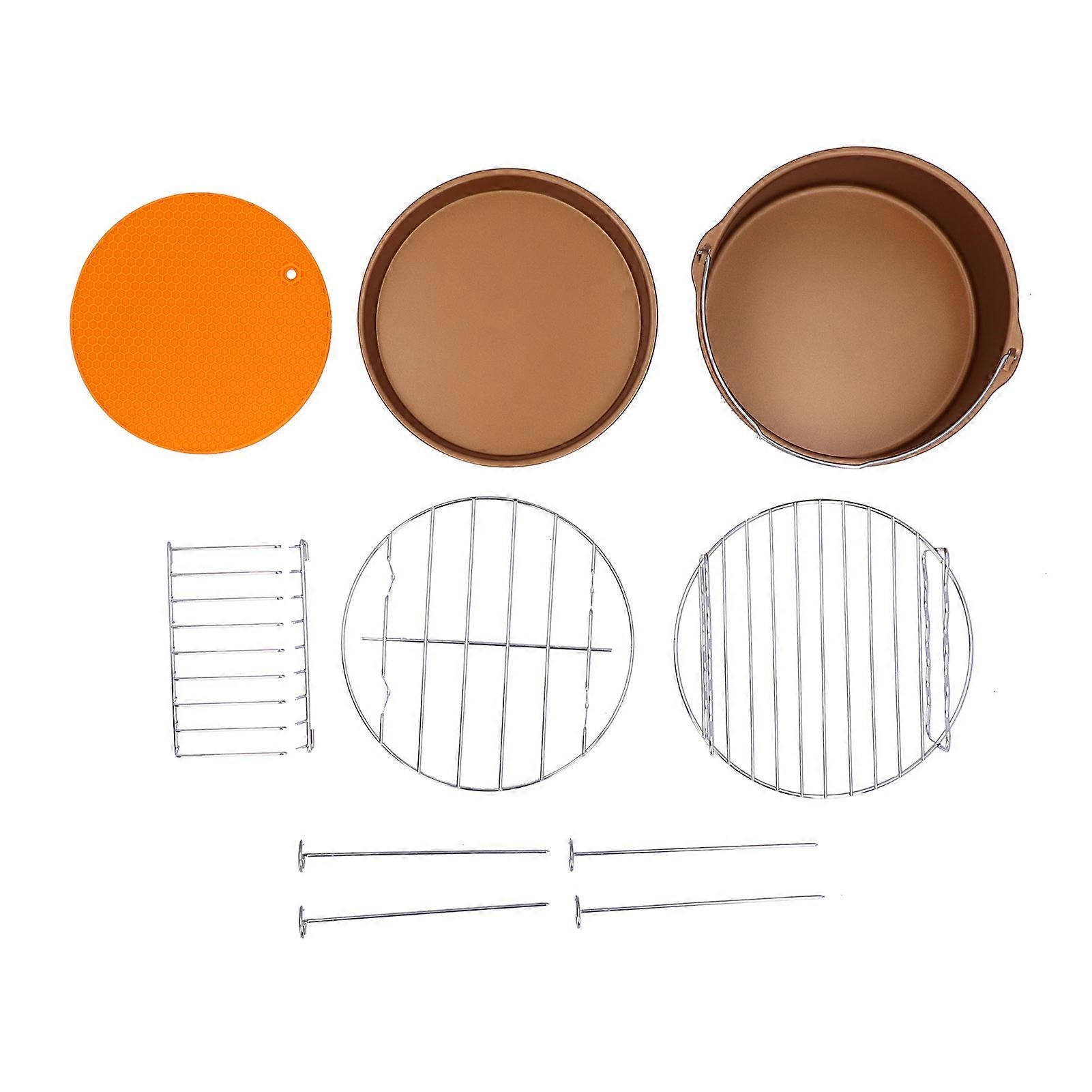 Baking Pan Grill Rack, Pizza Pan, Fryer Accessories Kit