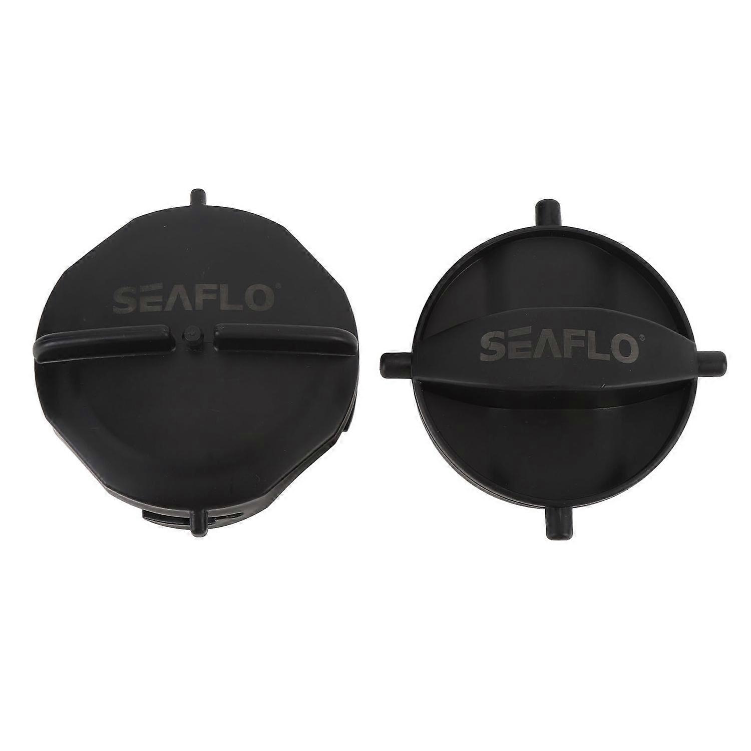 2pcs RV Sewer Cap Leakproof Snap On Double Ear Type Anti Aging Plastic Sewer Hose Cap for RV Sewer S