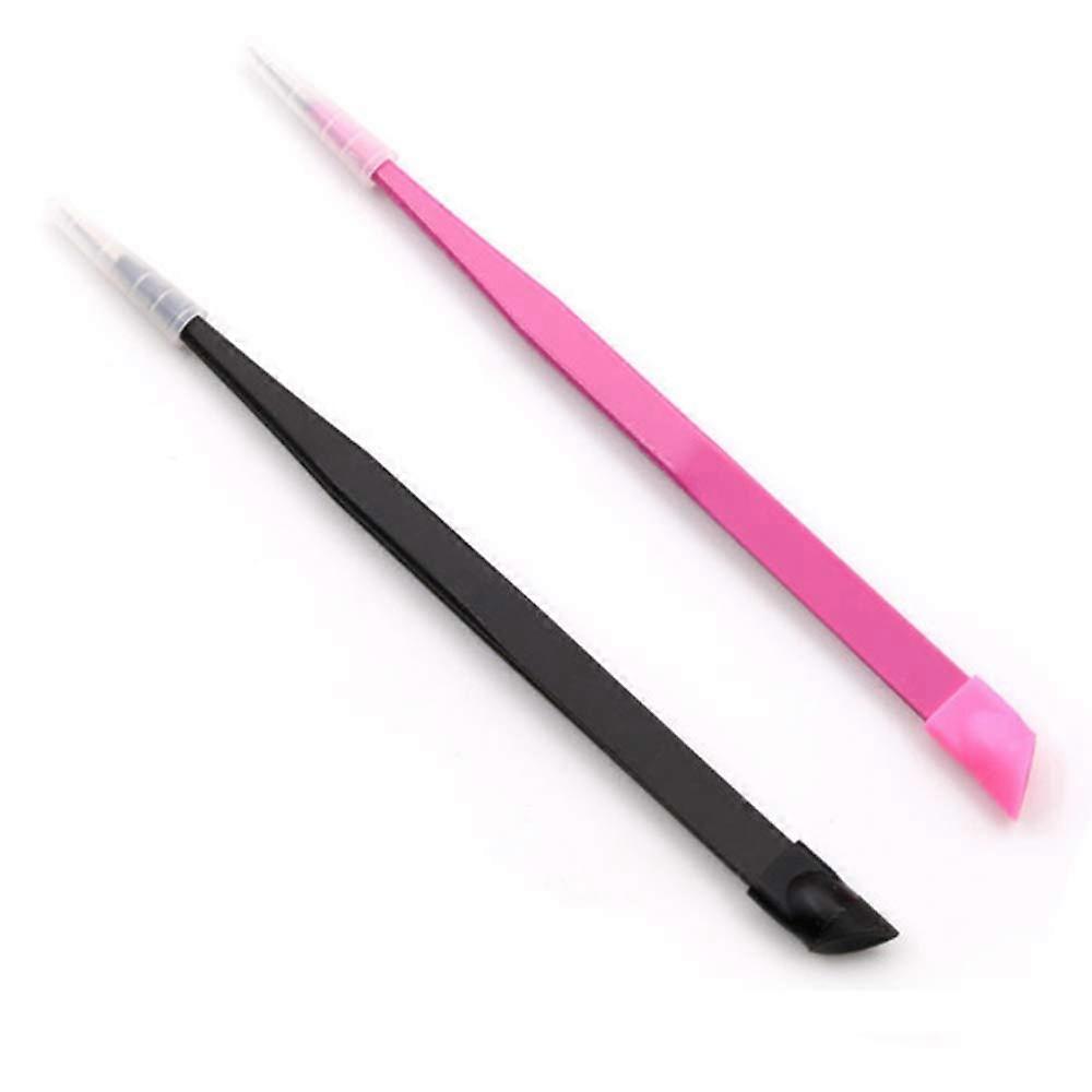 Precision Electronic Nail Art Tools, Stainless Steel Tweezers for Accurate Rhinestone Placement and Eyelash Extensions, Set of 2 with Silicone