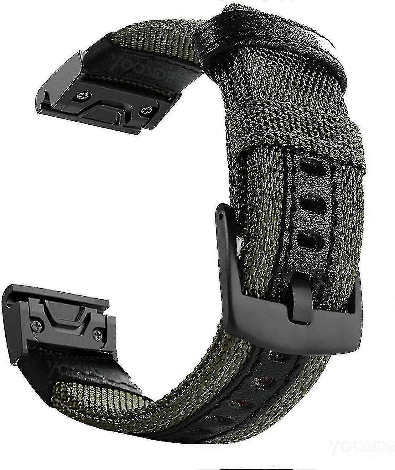 22mm Green Nylon Strap for Garmin Fenix 5 & 6