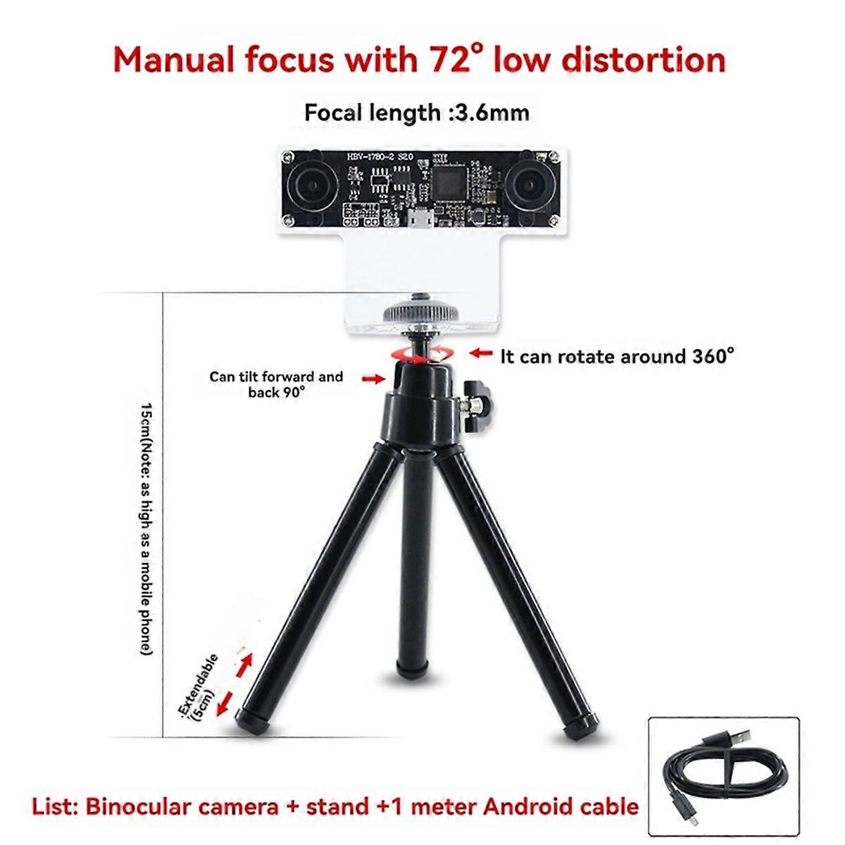 72 Degree Camera Module Manual Focus with Shell+Tripod