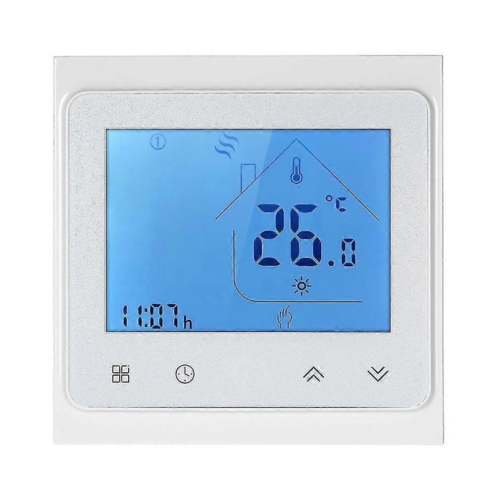 Touchscreen LCD Programmable Electric Floor Heating Thermostat with Temperature Controller Model 16A