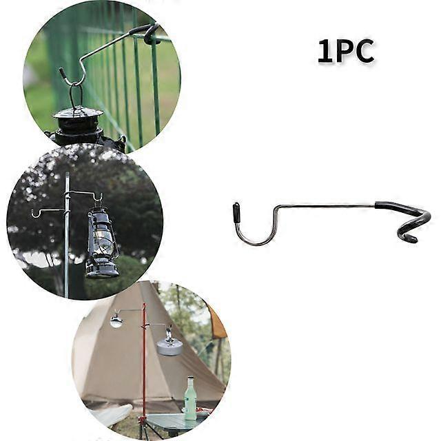 Stainless Steel Light Stand Holder Hooks Portable Tent Pole Lamp Hanger Hunting Fishing Lantern Hanger Outdoor Camping Tools Lamps