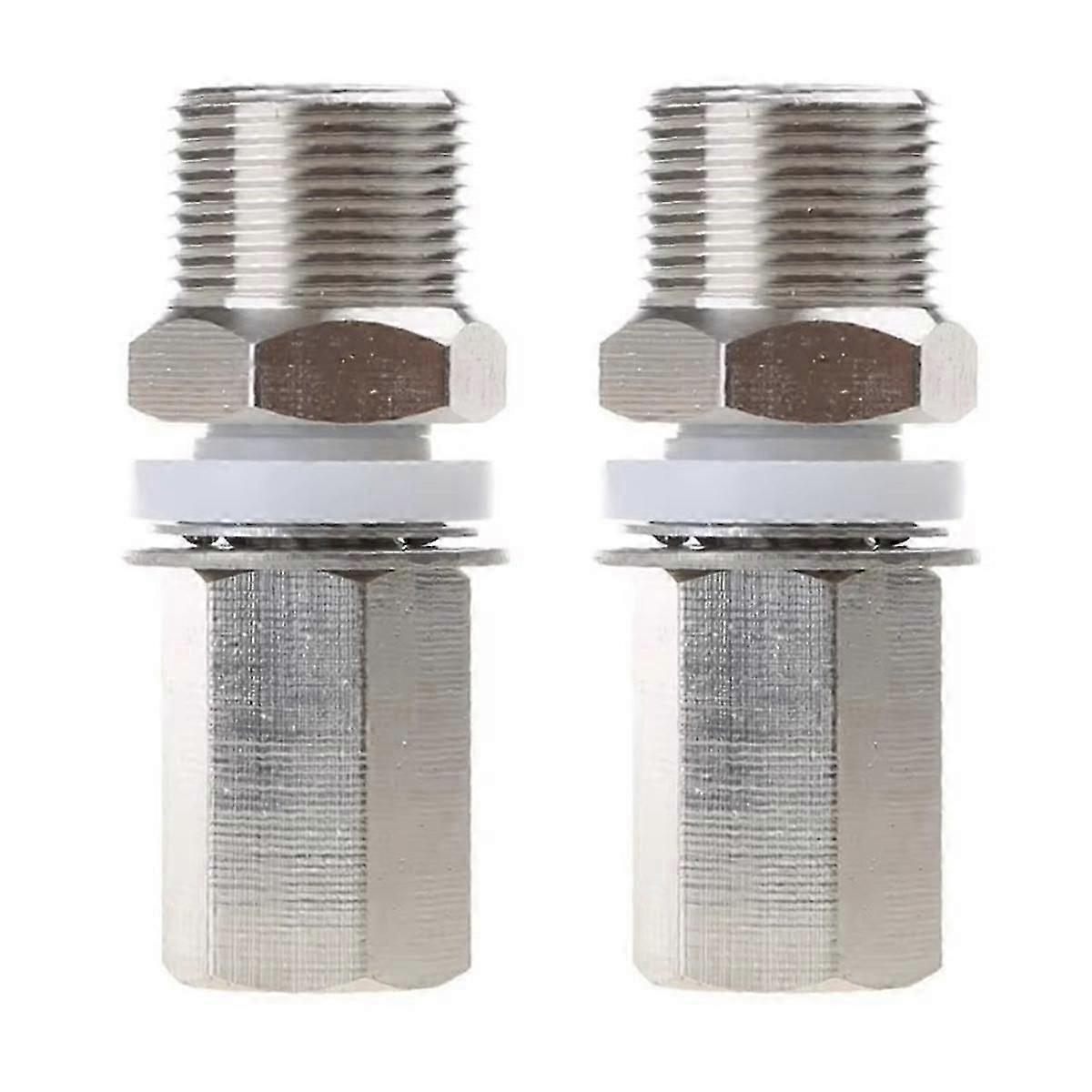 2Pcs S216 3/8-24 to SO239 Antenna Mount Adapter SO-239 to 3/8-24 Threaded Antenna Mount Adapter for