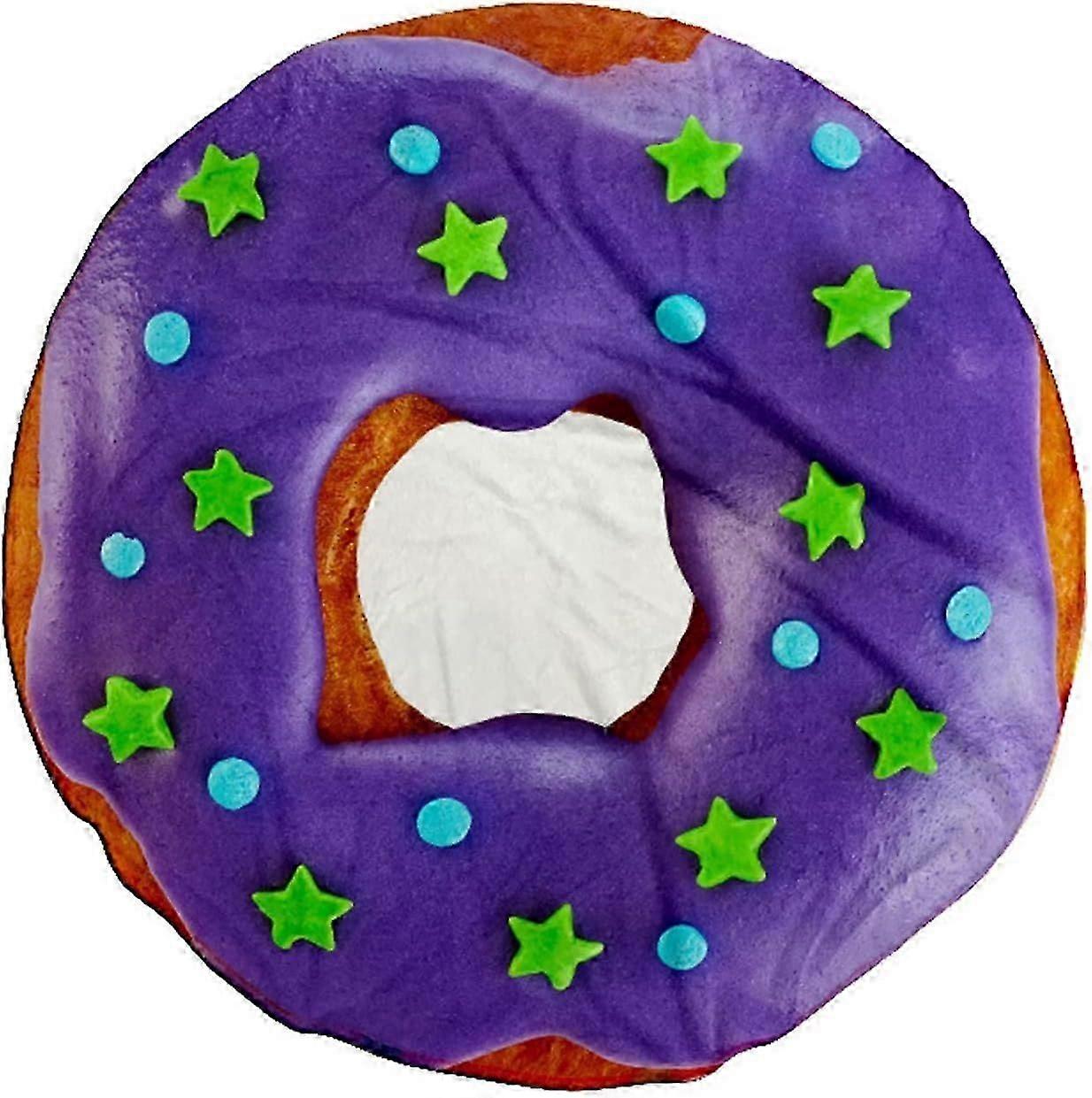 Flannel Fleece Blanket 3D Food Wrap Blanket Round Wrap Blanket Throw Blanket,Funny Realistic Food Round Blanket,47" Inch Donut 4