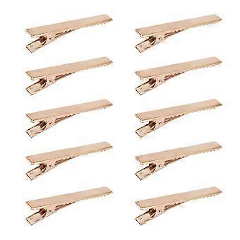 Grampo de Cabelo Alligator Elegante, Decoração de Cabelo de Metal Dourado Brilhante para Acessórios de Cabelo de Meninas, Design Único de Grampo de Cabelo Garantindo Máxima Durabilidade para