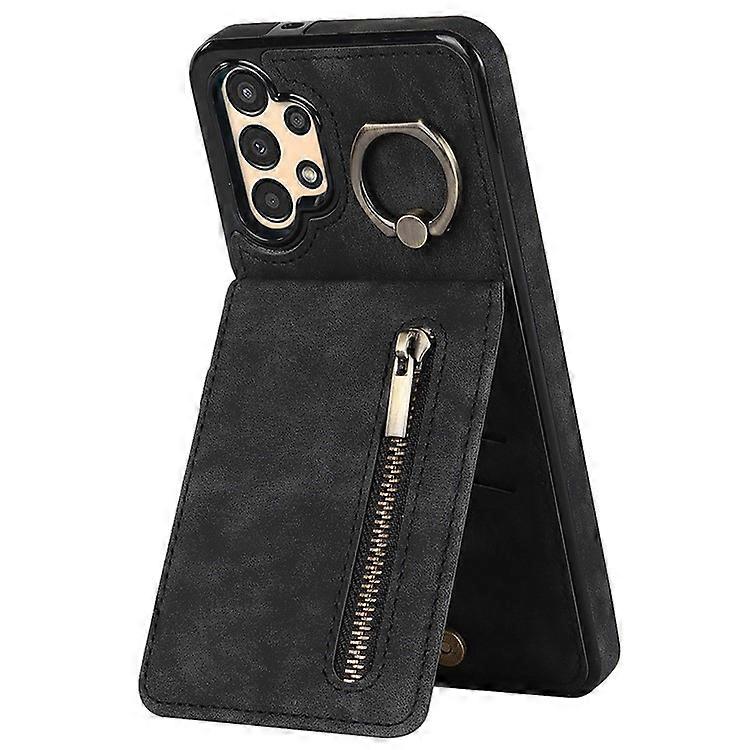 Compatible For Samsung Galaxy A13 5G / A13 4G RFID Kickstand Case Retro PU+TPU Wallet Phone Cover