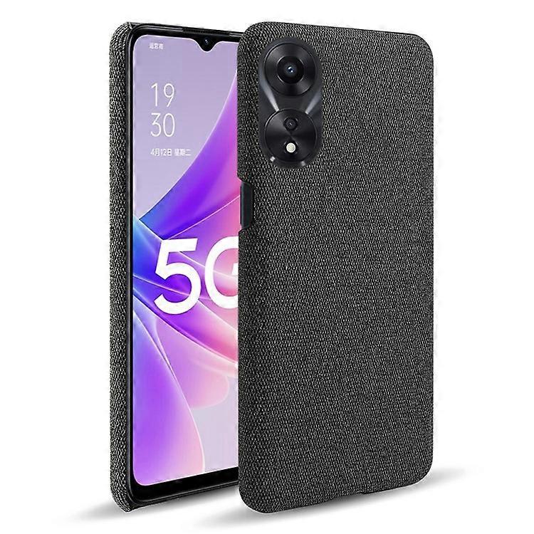 Ultra Slim Smartphone Case Compatible For Oppo A58 5G, Anti-fall Solid Color Hard PC Cloth Texture Protective Phone Cover