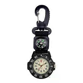 Pocket Watch Gifts Clock Luminous Quartz Digital Display Round Dial Pocket Carabiner Clip Sports Hiking Watch for Camping