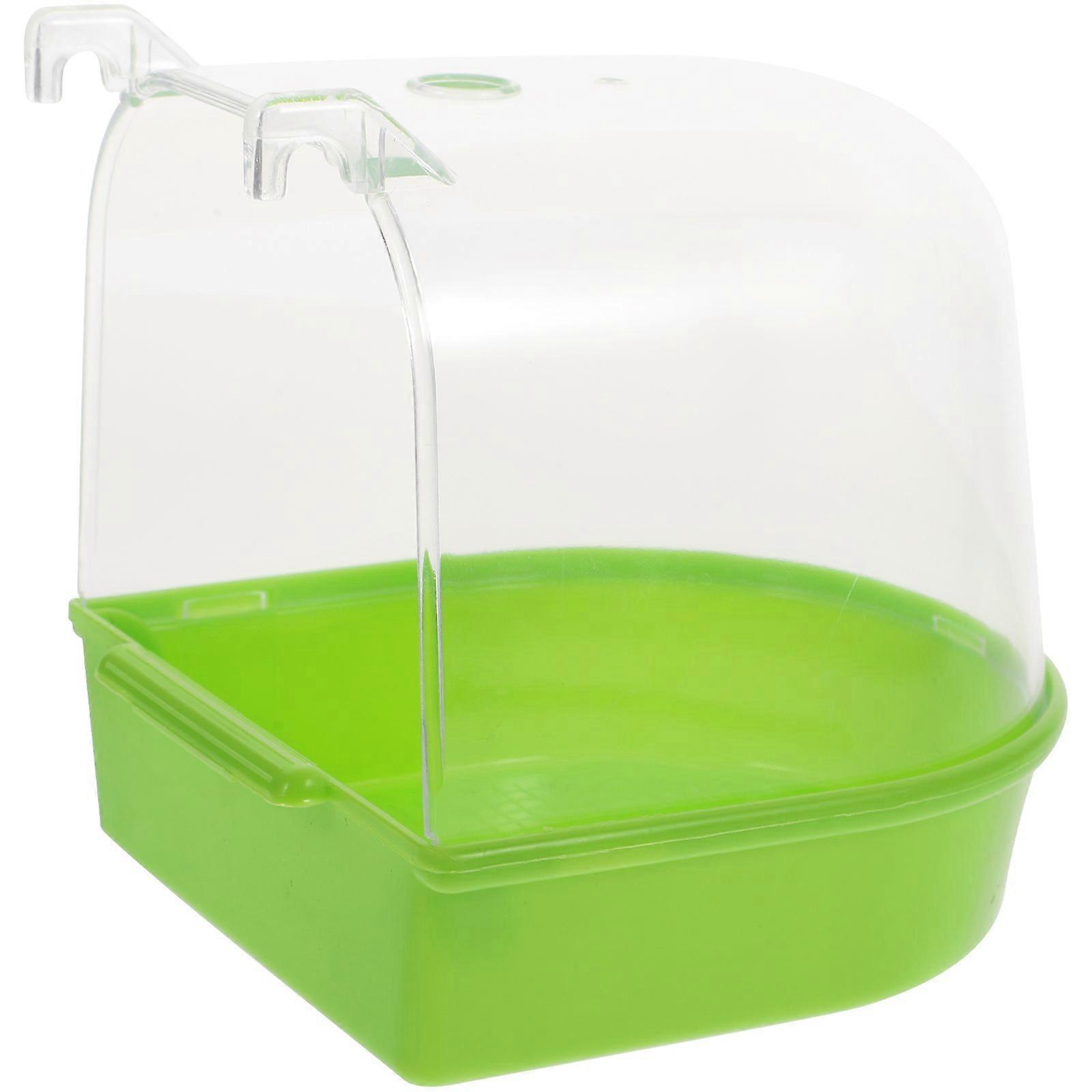 Creative Bird Bathing Box Plastic Parrot Shower Container Bird Cage Accessory