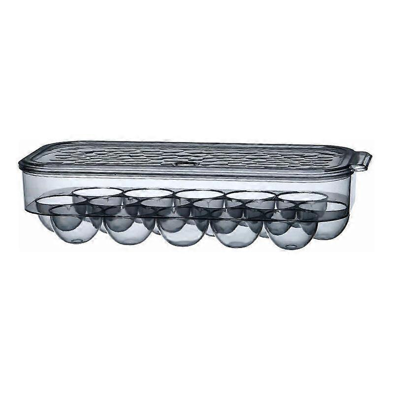Plastic Egg Box Egg Storage Container, BPA Free, Stackable Fridge Egg Storage with Lid for 16 Eggs, for Kitchen Refrigerators Keep Fresh (Black)