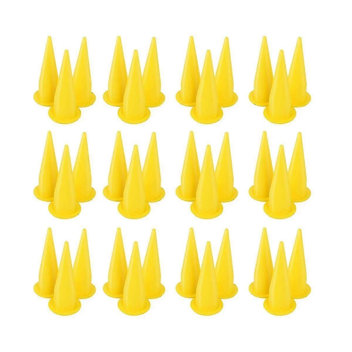 50pcs Yellow Cone Nozzle For Bulk Caulk Tools For Caulking Nozzle Applicator Replacement
