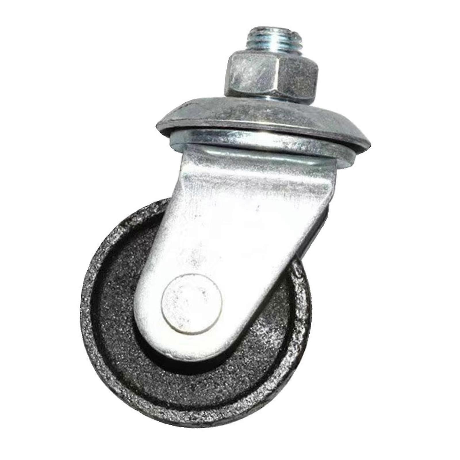 Floor Jack Casters Universal Wheel For Floor Jacks, 2-Inch Stem, Silver And Black, Compatible With Most Models