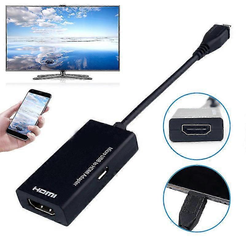 1080p مايكرو USB إلى محول متوافق مع HDMI محول كابل الهاتف المحمول HDTV موصل محول كابل S2 5p موصل