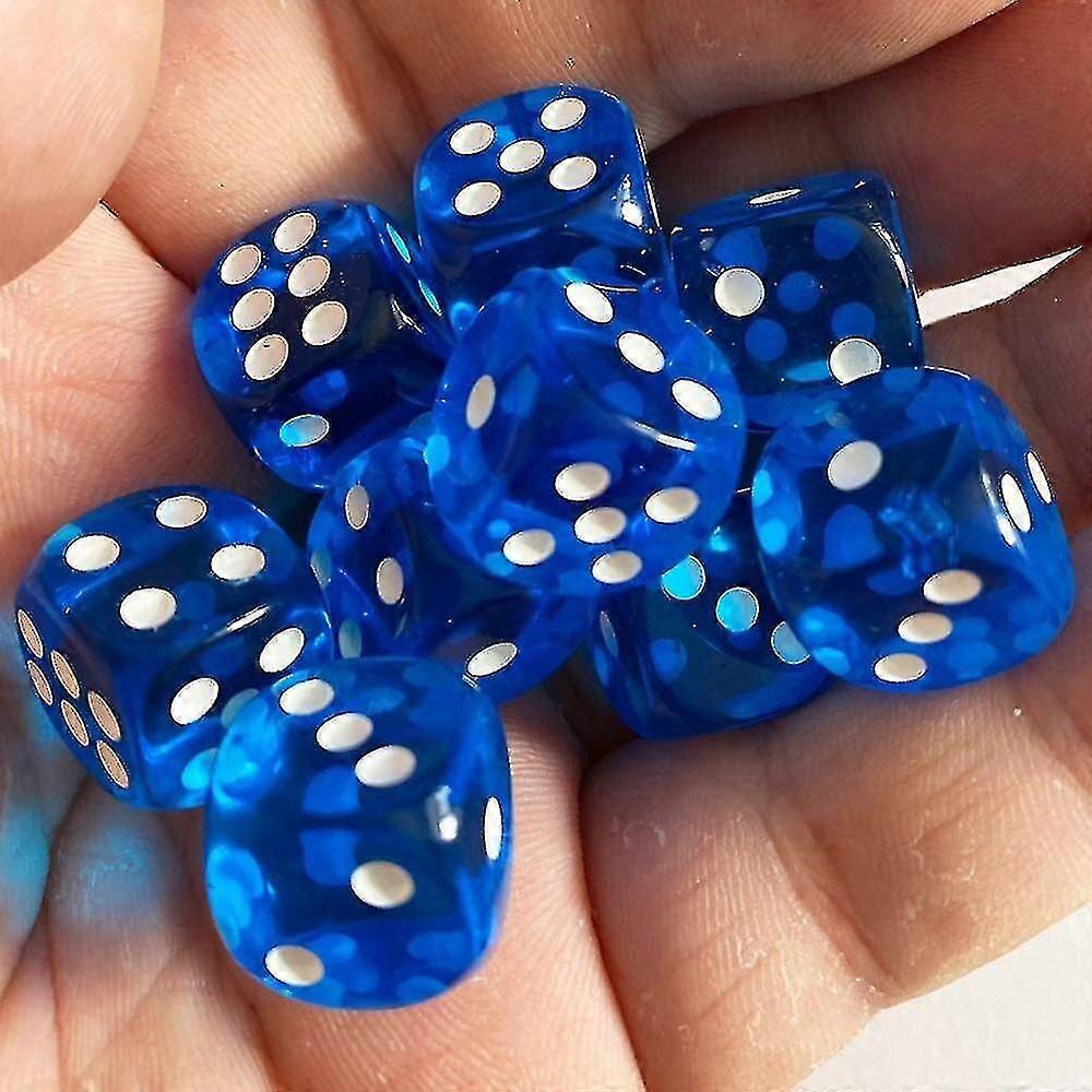 10pcs/pack Colors Acrylic Dice 14mm Transparent Round Corner Game Dice
