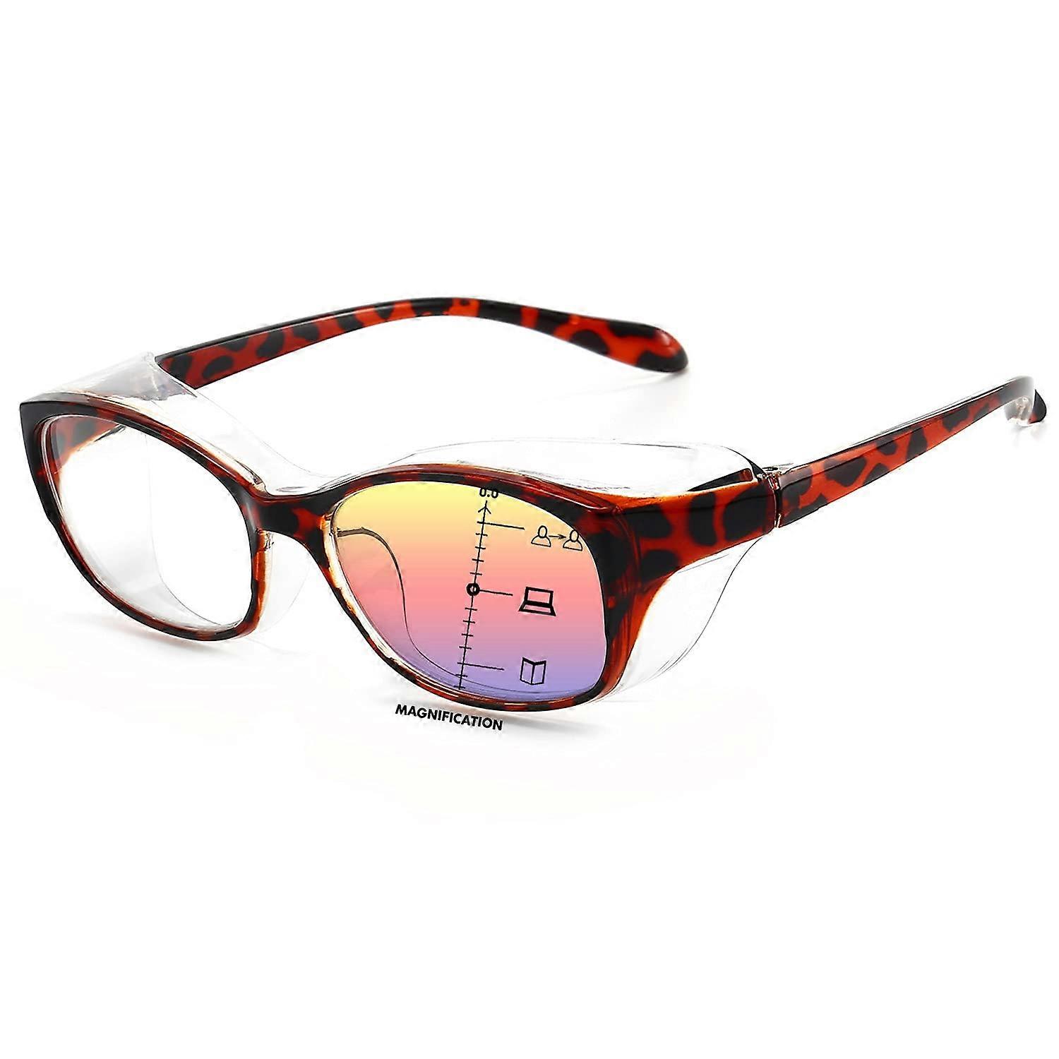 Safety Glasses with Readers 1.0 1.5 2.0 Progressive Multifocal Anti-Fog Blue Light Blocking Reading Specs