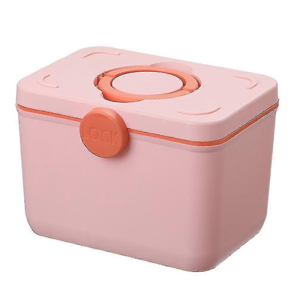 , Two-layer Portable Handicraft Stora Box, With Removable Tray And