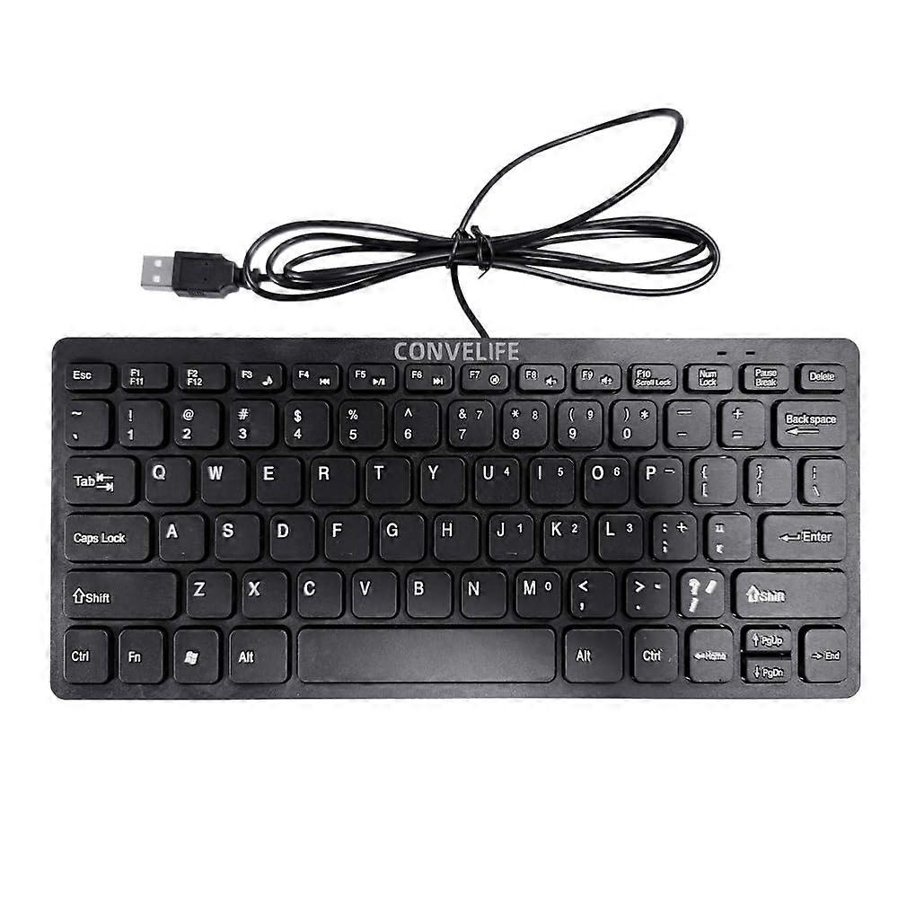 Computer Keyboard, USB Wired Keyboard for Windows, Compatible with PC, Laptop (Black)