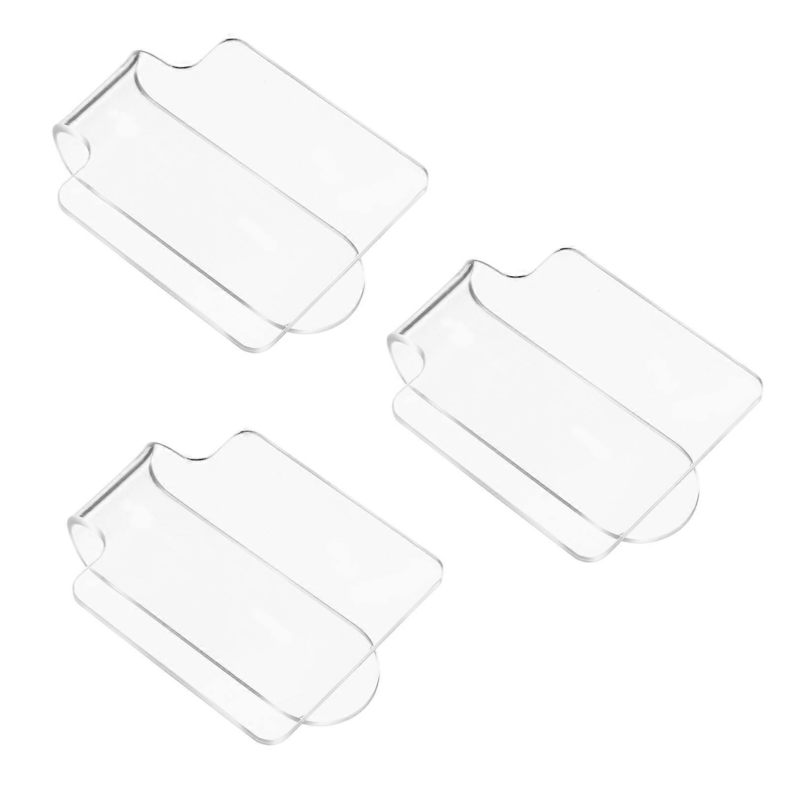 Minkissy 3pcs Acrylic Makeup Mixing Tray Clear Handheld for Cosmetics Nail Art