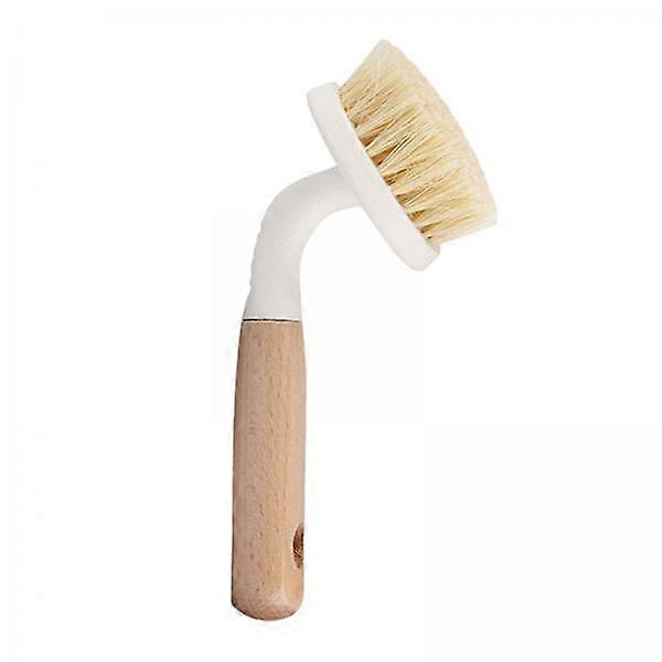 2x Kitchen Dish Brush Scrub Cleaning Brush Multifuction Space Saving Wood Handle