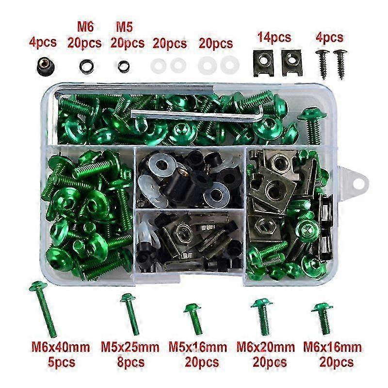 177PCS/Set M6 M5 Fairing Bolts Kit Bodywork Screws Nut For Motorcycle 6 colors