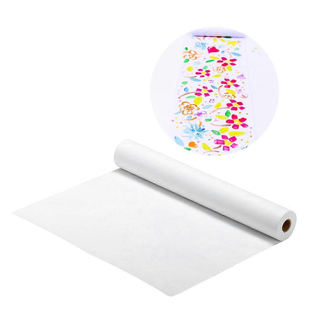 3 Pack Large White Paper Roll 44.5x500cm Drawing Paper Roll for and Sketch AcidFree NonYellowing Smooth for DIY Art Projects