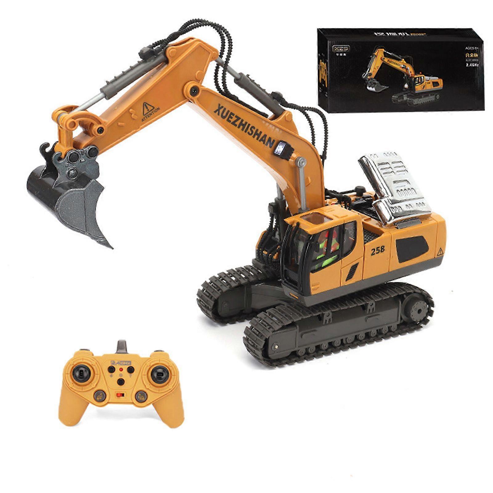 thumbnail image 2 of 2.4GHz 11CH RC Excavator & Bulldozer | 1:24 Scale Alloy Construction Toy 2 of 6