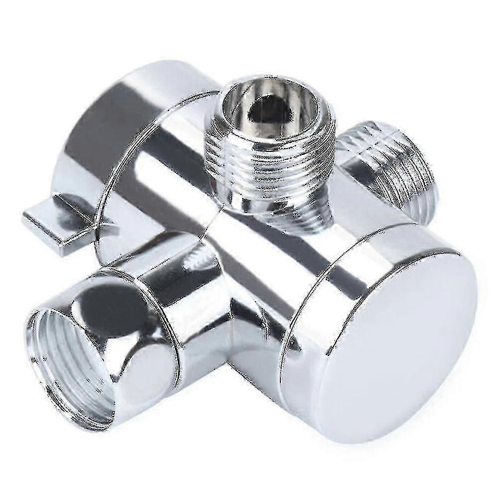 3 Way T-adapter Bath Shower Mixer Diverter Valve Splitter Connector