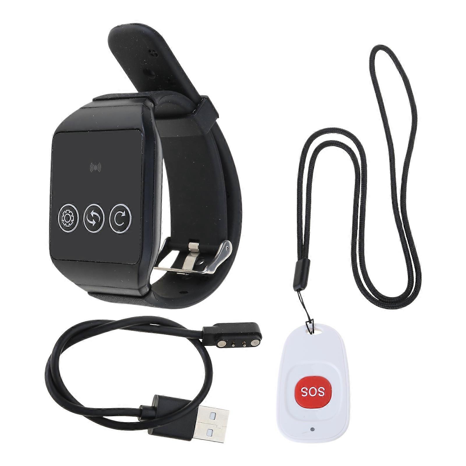 Multifunctional Wireless Calling Bells Vibrating Alert Watch Elderly Patient Call System Senior Care Wireless Buttons