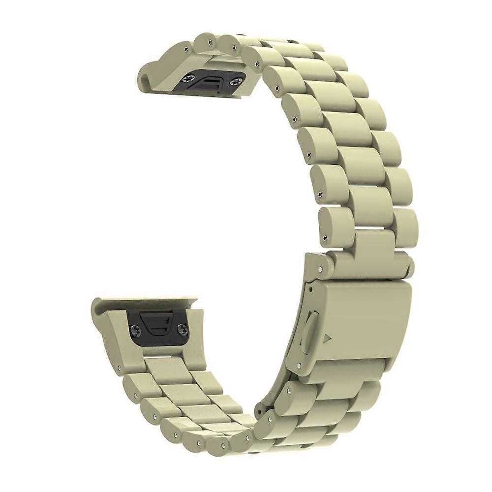 Bracelet de montre QuickFit 26mm pour Garmin Fenix 7X Pro 7X 6X Pro 6X Bracelet en plastique à trois perles - Apric
