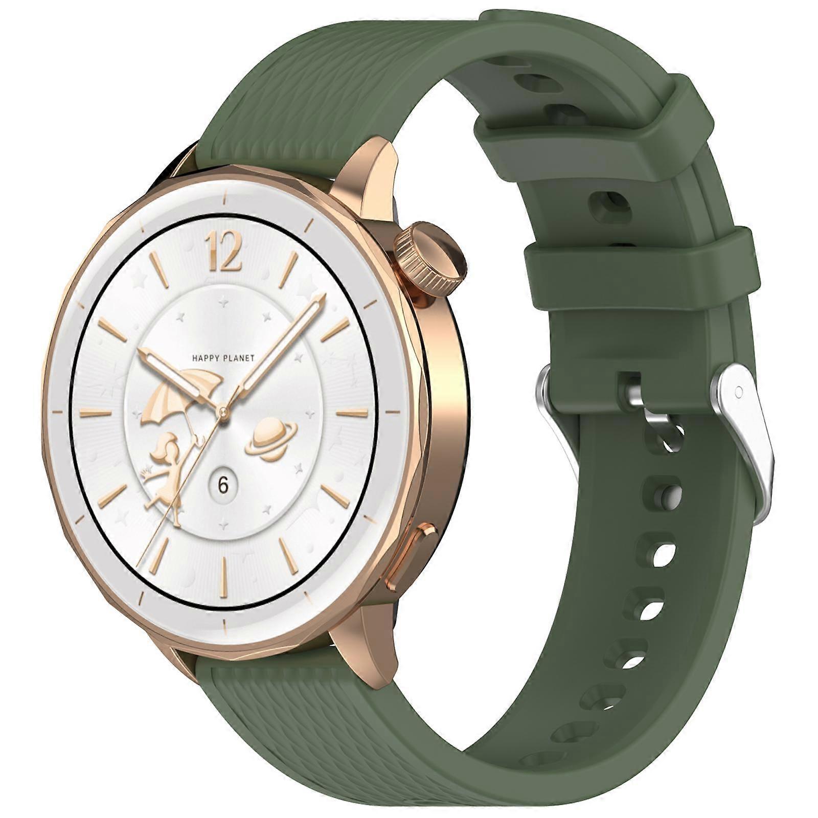 18mm Rhombus Texture Quick Release Buckle Silicone Watch Band