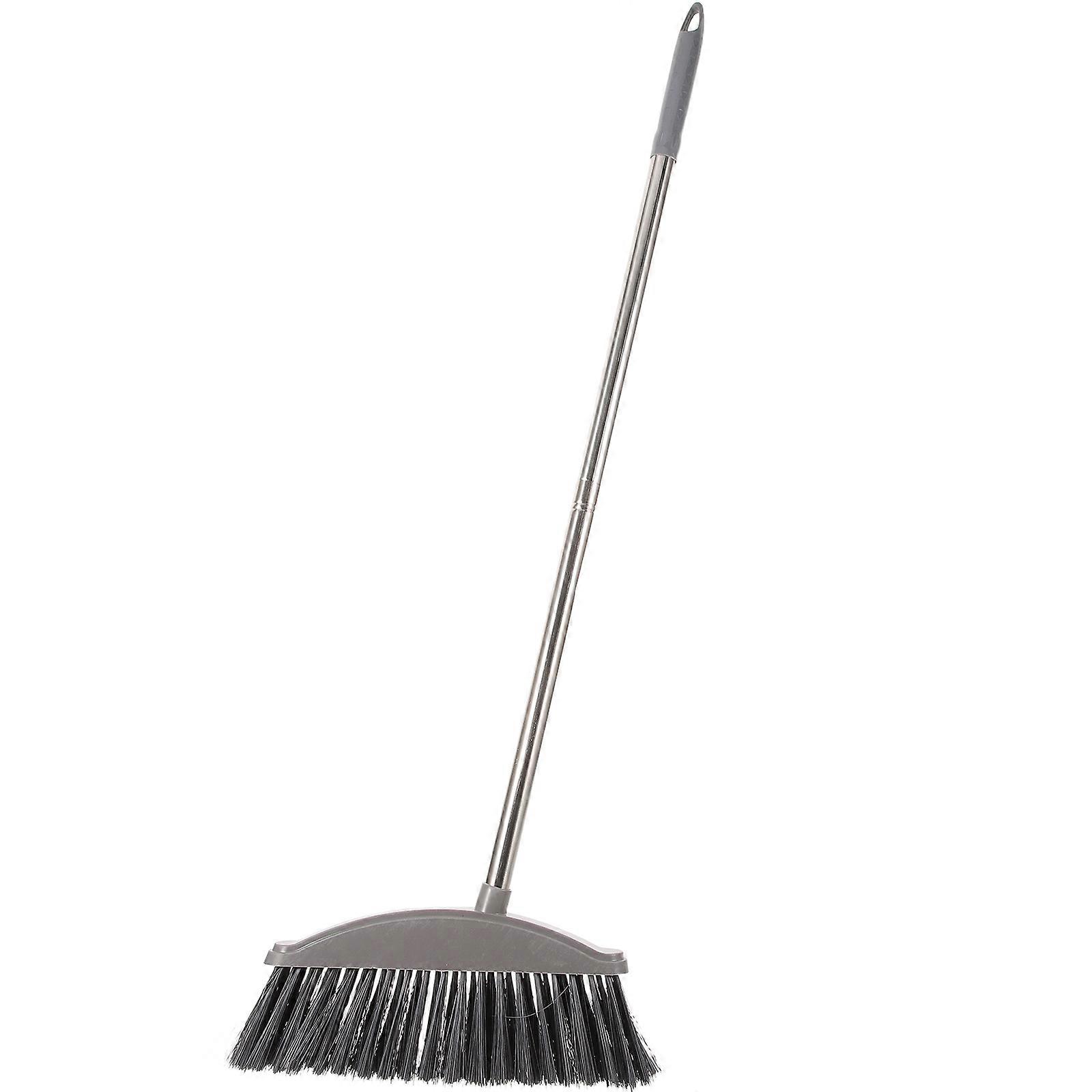 Heavy Duty Long Handle Broom for Floor Cleaning – Stainless Steel Sweeping Tool for Home, Bathroom & Outdoor Use, Efficient Dirt & Pet Hair Removal