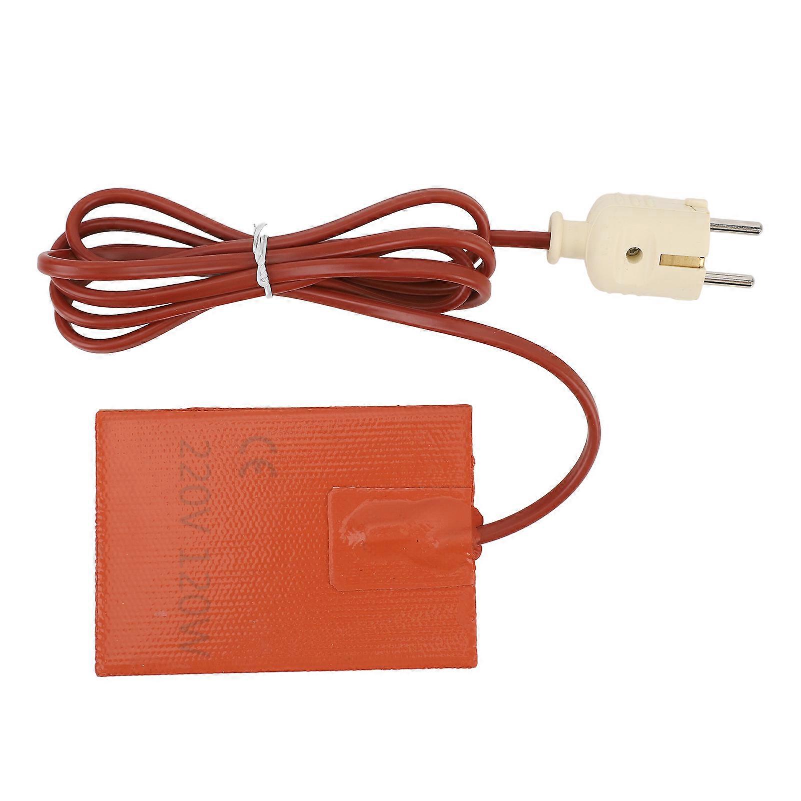 Silicone Rubber Heating Mat, Efficient Electric Blanket, Flexible Mat with Wire and Plug for Industrial Equipment, Car Engine Oil Pan, EU Plug 220V