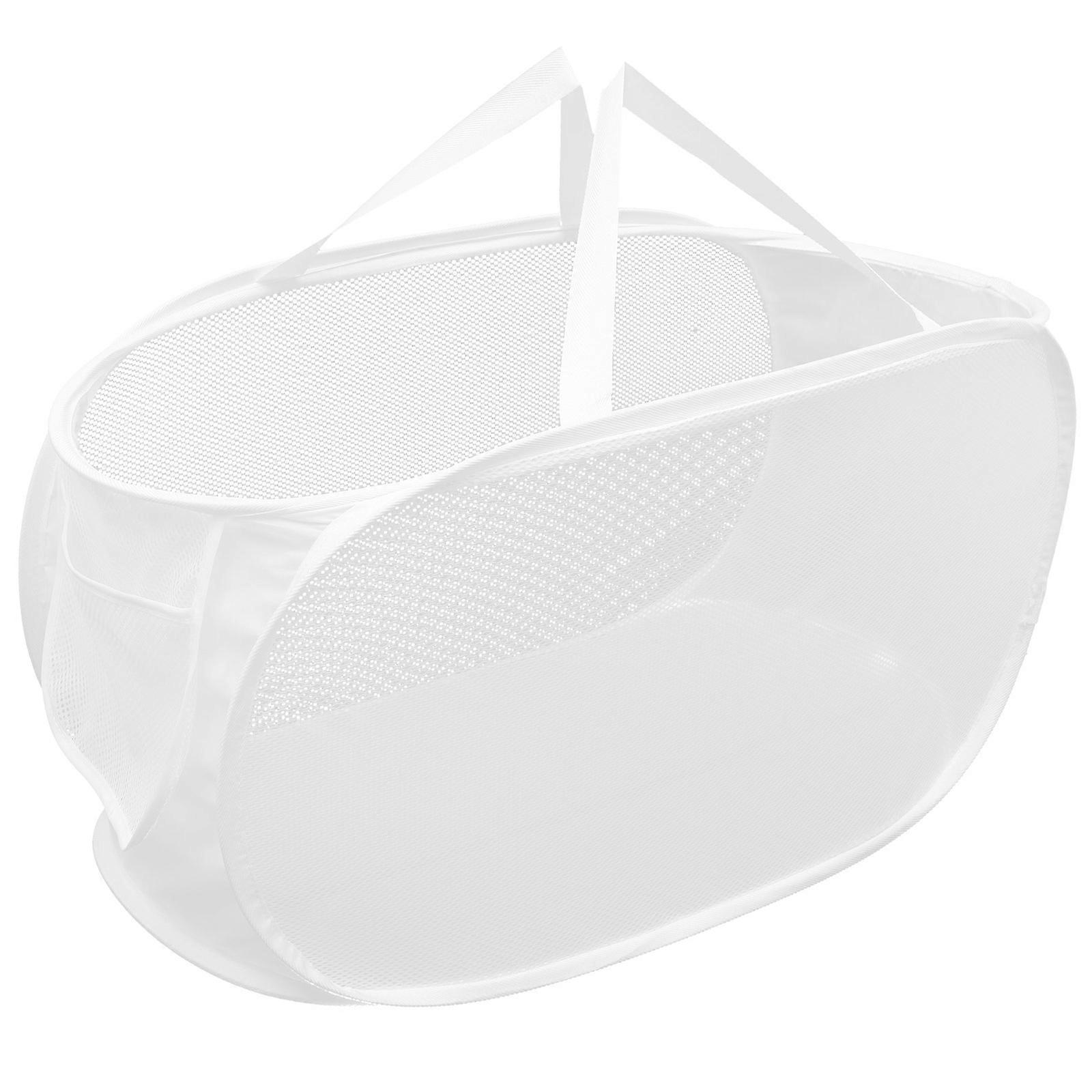 Foldable Laundry Basket with Handle   Portable Mesh Storage for Clothes & Blankets, Space Saving Design