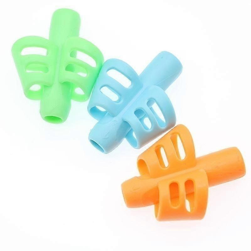 3Pcs Two Finger Grip Silicone Baby Learn Writing Tool Writing Pen Writing Correction Device