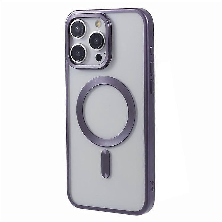 Compatible For iPhone 14 Pro Case Matte Electroplating Smart Phone Shell Compatible with MagSafe
