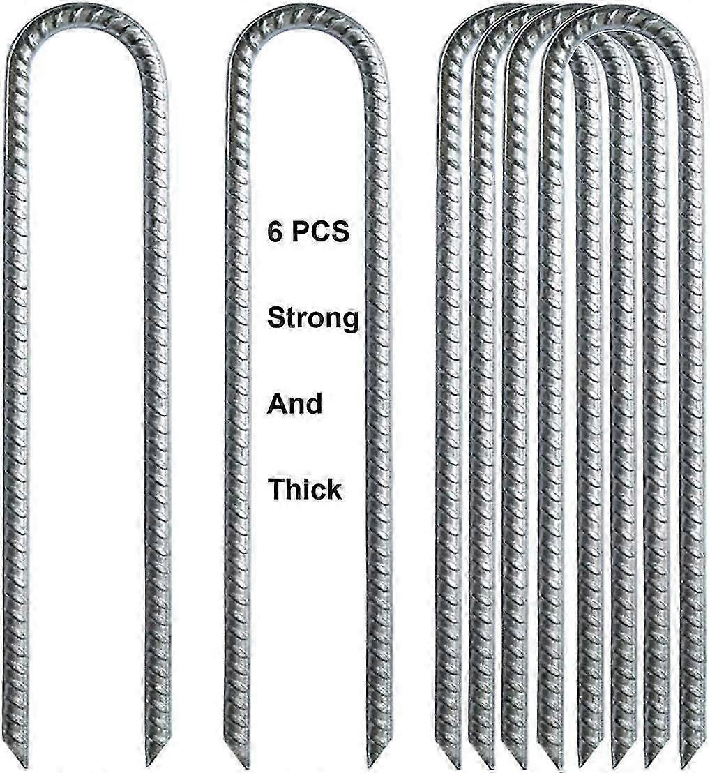 地面の杭、庭のステープル鉄筋の杭は、カムのための頑丈な地面のアンカーに電流を通された鋼鉄Uのフックを賭ける