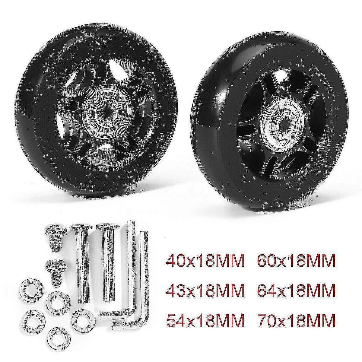 Σιωπηλό καθολικό ρουλεμάν 45mm*18mm 64mm*24mm εξαρτήσεων επισκευής τροχών περίπτωσης τρόλεϊ