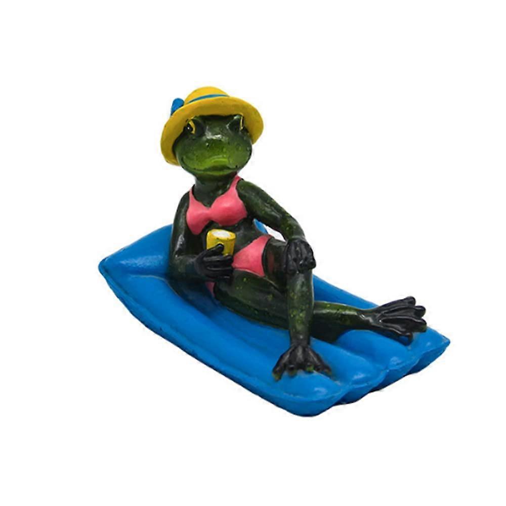 Pond Floating Frog Ornament for Garden Decoration, Funny Frog Statue for Home Pond Pool, Durable Resin, 10 Inch