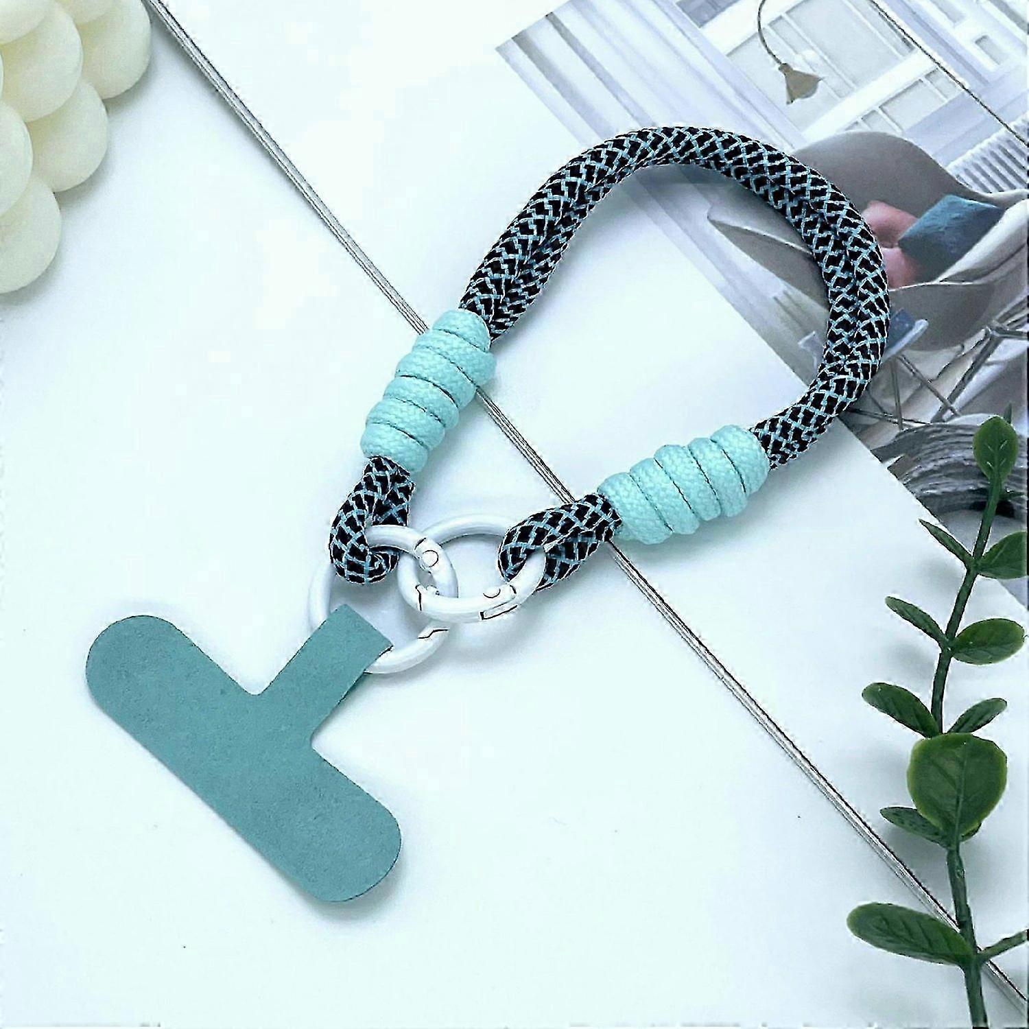 2025 22cm Braided Wrist Strap Anti Lost Phone Lanyard with Tether Tab for Mobile Devices Adjustable
