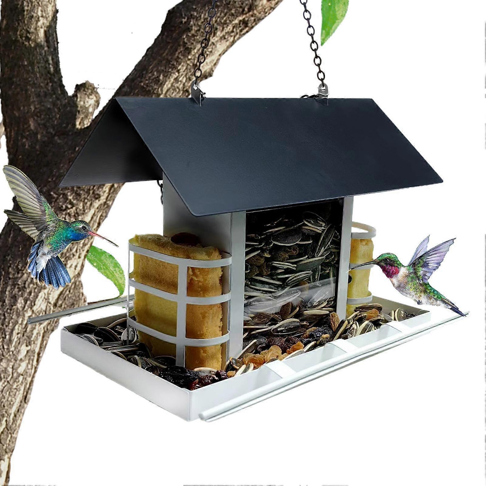 Bird feeder Weatherproof Hummingbird Birdhouse Feeder Flying animals Feeding devices 360 Degree Feed container for chicks Goldfinch Finches Sparrows