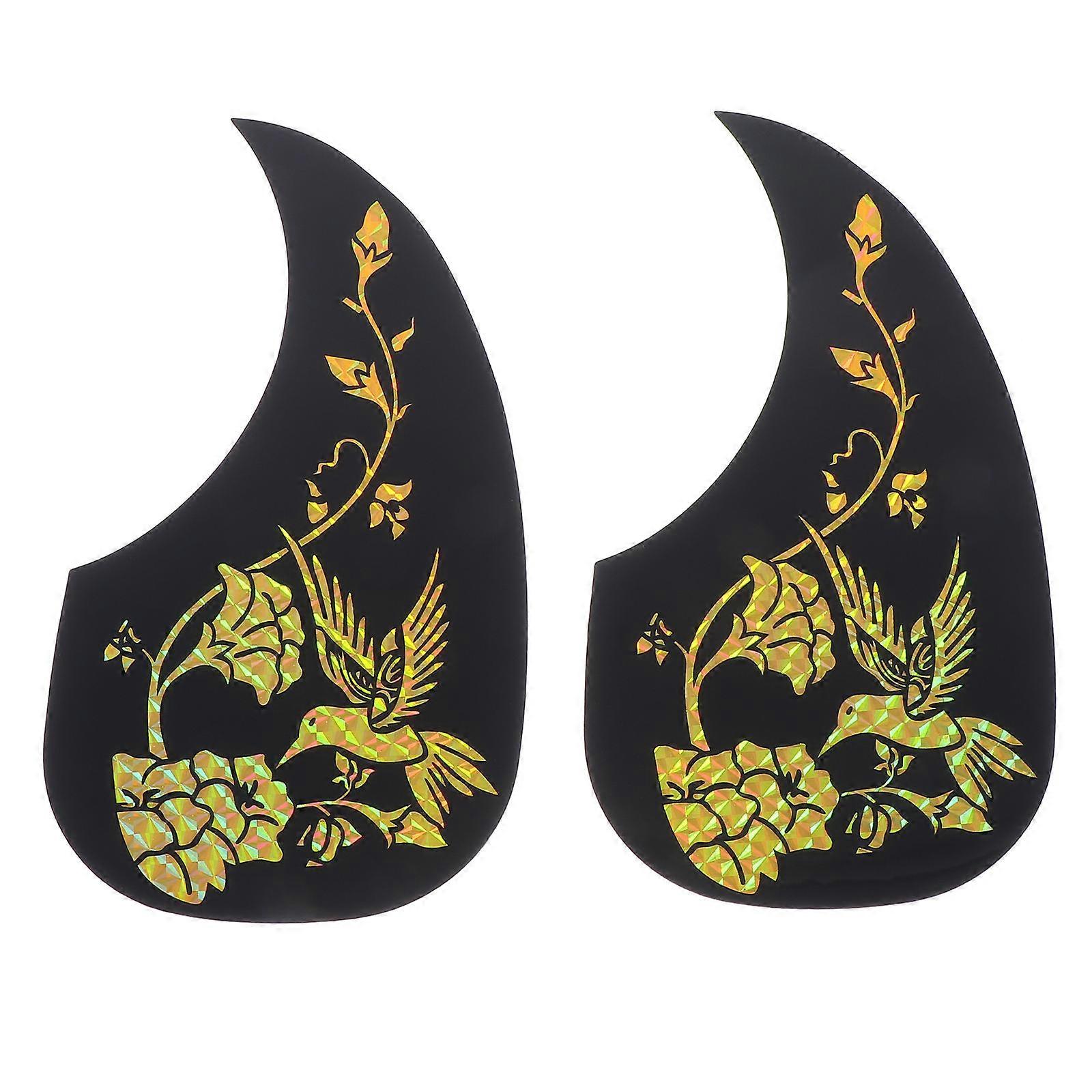 Guitar Pickguard Decal Professional Design Anti-Scratching Shape 2Pcs