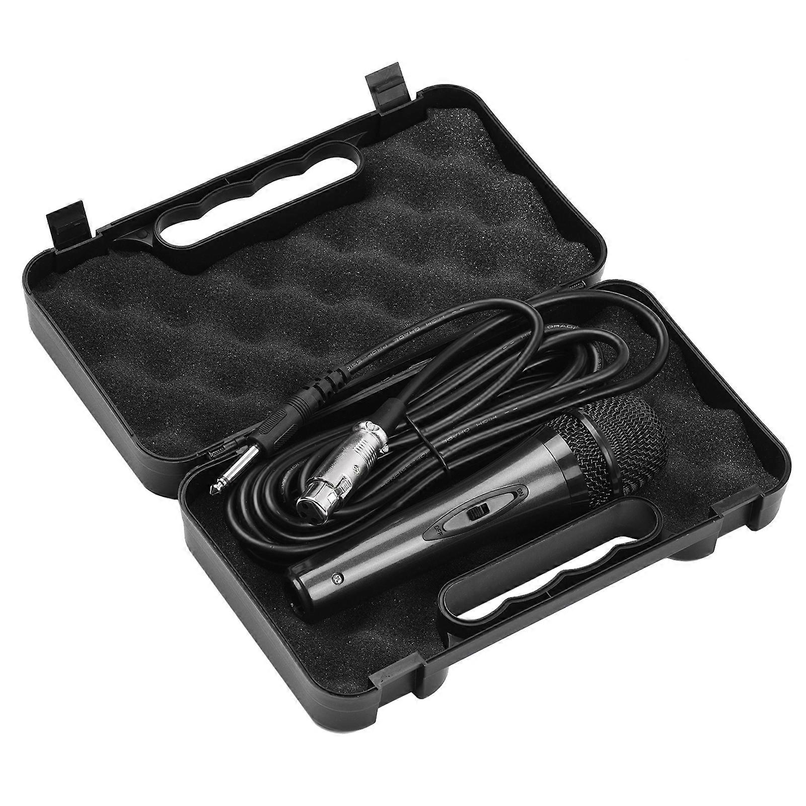 Handheld Dynamic Microphone with Cardioid Pickup, XLR Cable & Case for Studio/Live Use