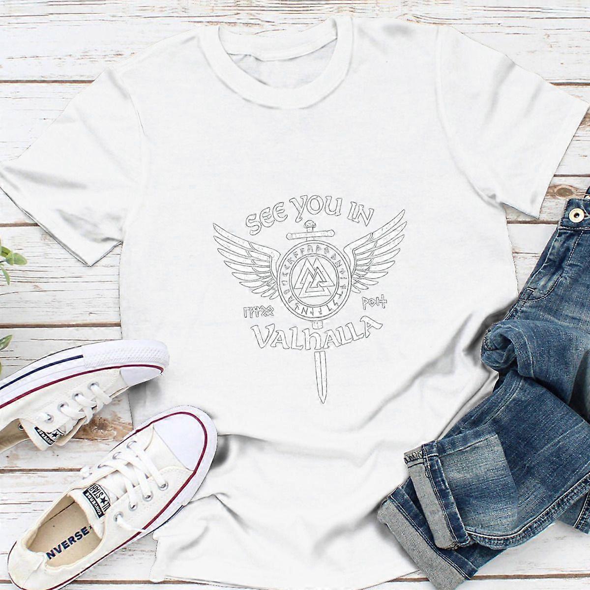 Dámské tričko Valhalla Winged Rune Severské mýtus Rune Sword Style
