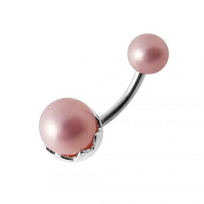 Pearl Spinal Belly Button Ring