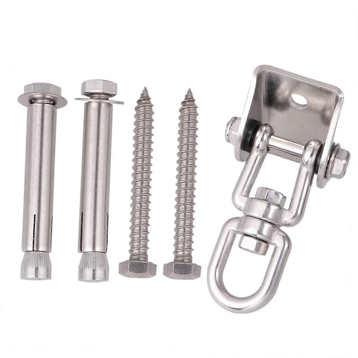 1 Set Swiveling Fixed Hook Hammock Hook Swing Hanging Set Swing Fixed Hook Swing Chair Hook Hammock Fixed Accessories Silver