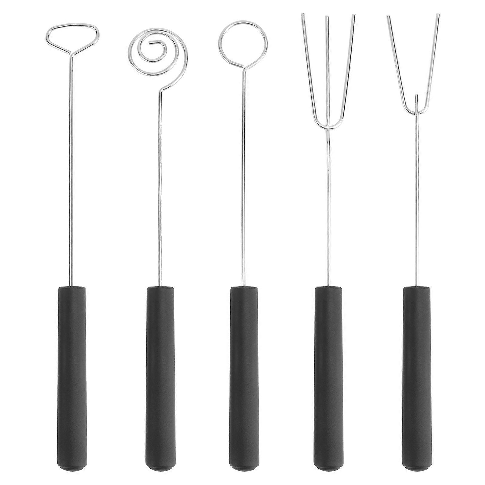 Stainless Steel Fruit Fork Picks Multi-Functional Kitchen Tool Baking Chocolate Tools 5Pcs