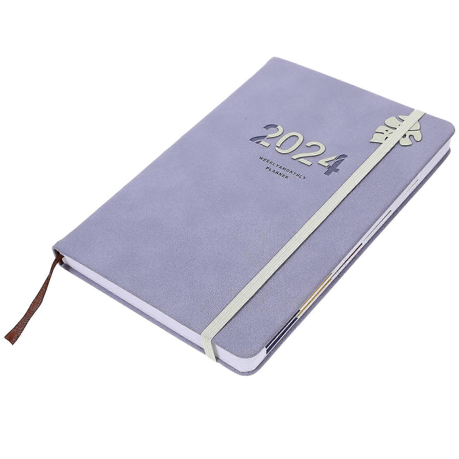 Planning Notebook Notepad Schedule Planner A5 Violet For Daily Life Note-taking Diary Recording 1Pcs