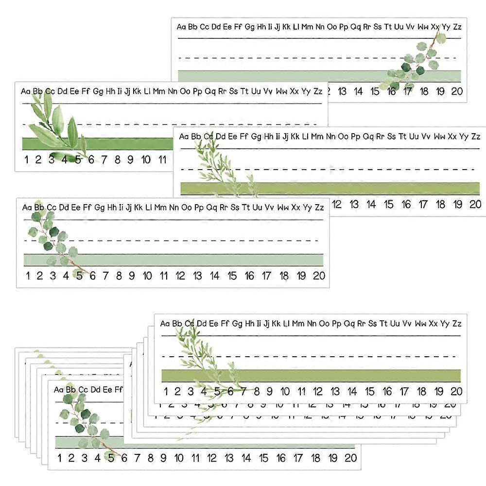 Desk Decoration Nameplates for Children Classroom Use Rectangle Shape Coated Paper Learning Tool 60 Sheets